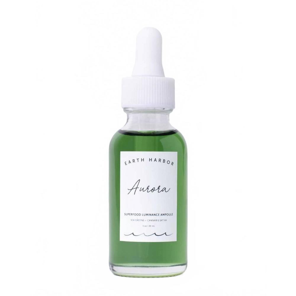 NEW EARTH HARBOR NATURALS aurora superfood luminance ampoule in sea greens